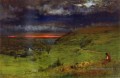 Coucher de soleil à Etretat paysage Tonalist George Inness